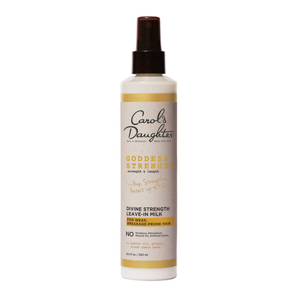 Carol's Daughter Goddess Strength Divine Strength Hair Milk Leave In Conditioner with Castor Oil for Weak, Wavy, Coily and Curly Hair, 8.5 Fl Oz Avelisse