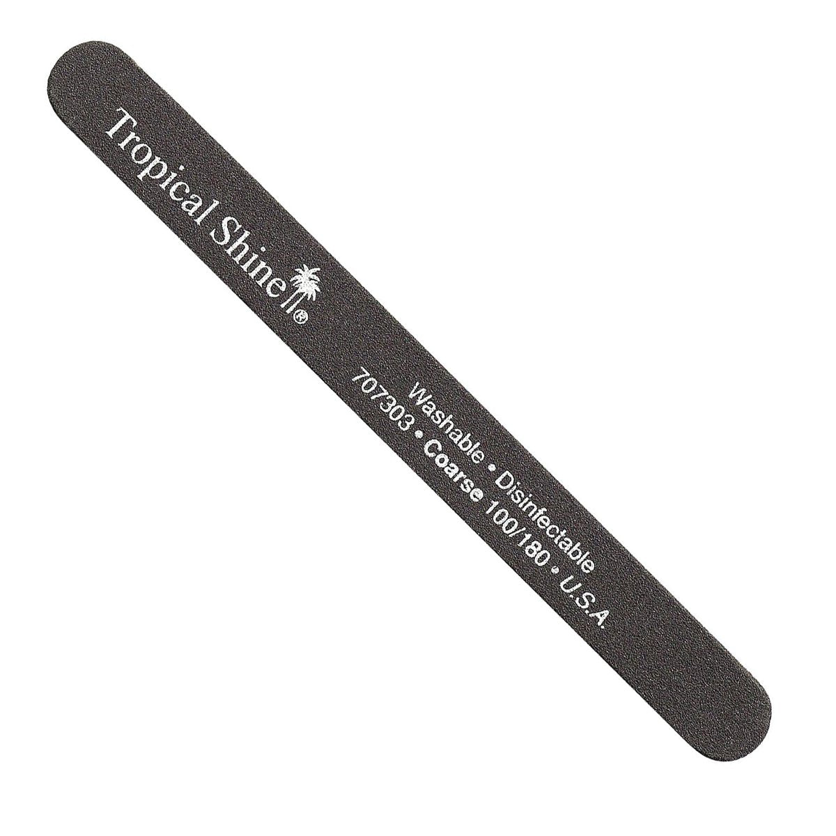 Tropical Shine Coarse-Medium Nail File 100/180 Grit – Black, Metal File for Women – 1 Count - görsel 1