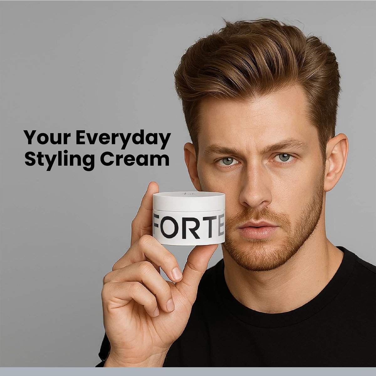 Forte Series Hair Styling Cream – Medium Hold, Volumizing & Thickening Cream for Men (3 oz) Avelisse