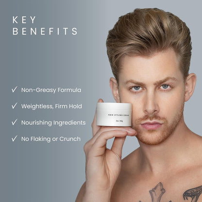 Forte Series Hair Styling Cream – Medium Hold, Volumizing & Thickening Cream for Men (3 oz) Avelisse