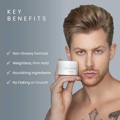 Forte Series Hair Styling Cream – Medium Hold, Volumizing & Thickening Cream for Men (3 oz) Avelisse