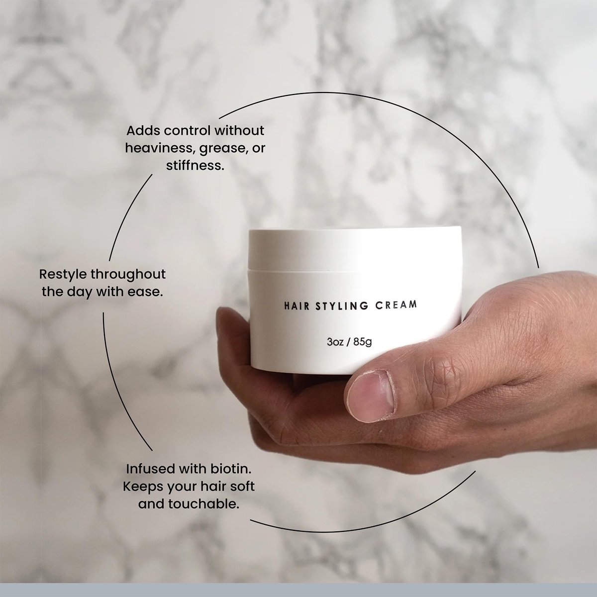 Forte Series Hair Styling Cream – Medium Hold, Volumizing & Thickening Cream for Men (3 oz) Avelisse
