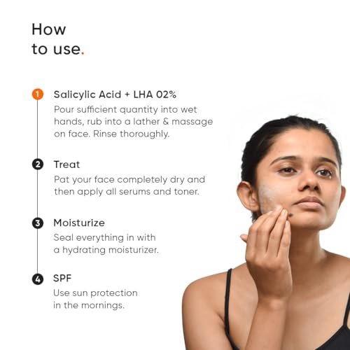 Minimalist 2% Salicylic Acid Face Wash for Oily, Acne Prone Skin | Anti Acne Face Wash With LHA & Zinc | Sulphate Free Gentle BHA Liquid Exfoliant | For Women & Men | 3.4 Fl Oz / 100 ml - görsel 12