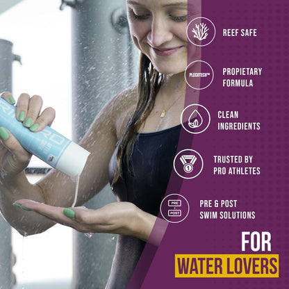 Complete Chlorine Removal Bundle By TRIHARD | Shampoo, Conditioner, Body Wash | Ultimate Pre & Post Swim Care Avelisse