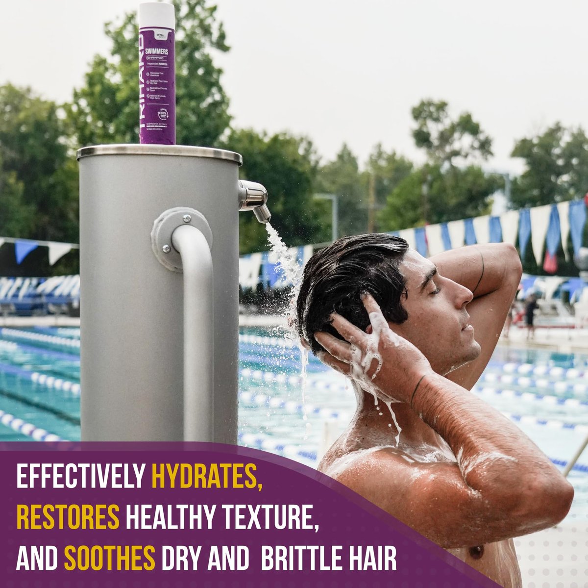Complete Chlorine Removal Bundle By TRIHARD | Shampoo, Conditioner, Body Wash | Ultimate Pre & Post Swim Care Avelisse