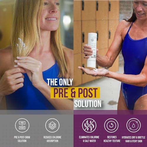 Complete Chlorine Removal Bundle By TRIHARD | Shampoo, Conditioner, Body Wash | Ultimate Pre & Post Swim Care Avelisse