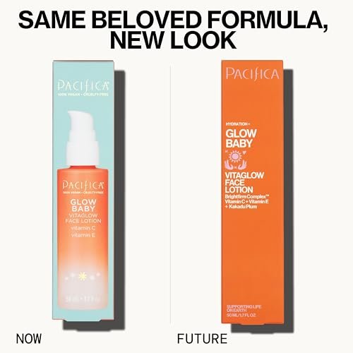 Pacifica Beauty Glow Baby VitaGlow Face Lotion and Brightening Face Wash Set with Vitamin C, E, and AHA - Vegan Skincare Duo (1.7 fl oz + 5 fl oz) Avelisse