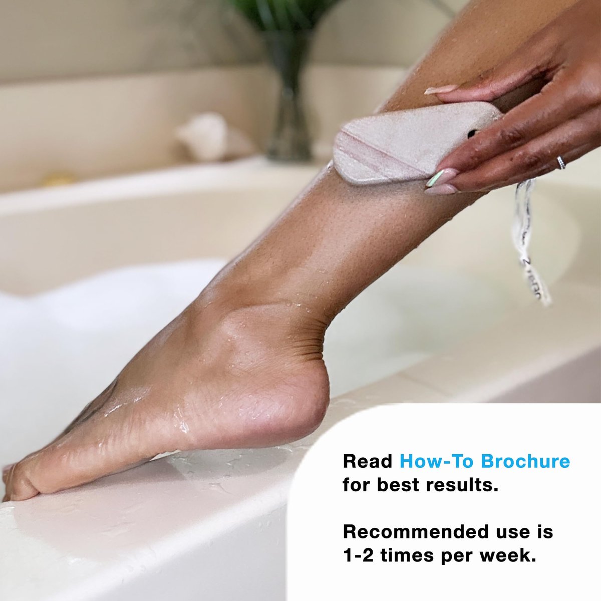 DERMASTONE LEG & BODY SCRUB - Deep Exfoliating Stone Body Scrubber for Strawberry Legs Treatment, Leg Exfoliator Ingrown Hair, Dead Skin Remover, Foot Scrub & Natural Body Exfoliator for Women Men Avelisse