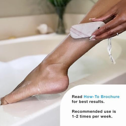 DERMASTONE LEG & BODY SCRUB - Deep Exfoliating Stone Body Scrubber for Strawberry Legs Treatment, Leg Exfoliator Ingrown Hair, Dead Skin Remover, Foot Scrub & Natural Body Exfoliator for Women Men Avelisse