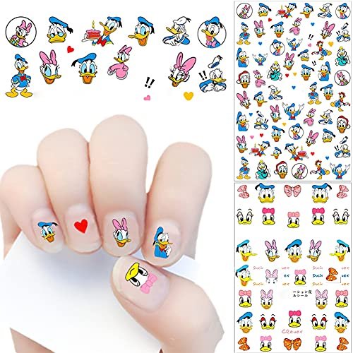 Temote Cute 3D Self-Adhesive Nail Art Stickers - 5 Sheets of Designer Cartoon Nail Decals for Women DIY Acrylic Nail Decoration - görsel 6