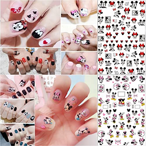 Temote Cute 3D Self-Adhesive Nail Art Stickers - 5 Sheets of Designer Cartoon Nail Decals for Women DIY Acrylic Nail Decoration - görsel 4