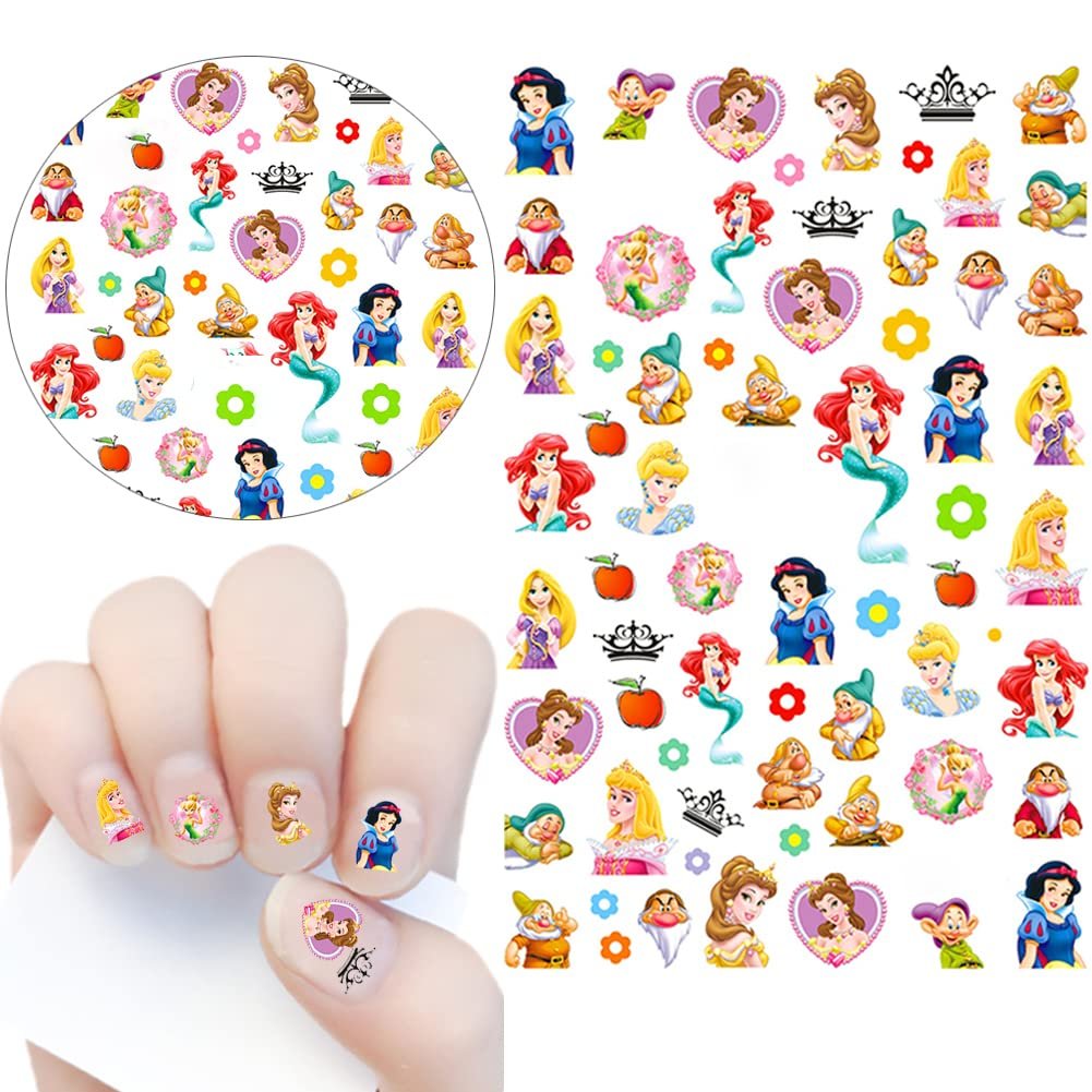 Temote Cute 3D Self-Adhesive Nail Art Stickers - 5 Sheets of Designer Cartoon Nail Decals for Women DIY Acrylic Nail Decoration - görsel 7