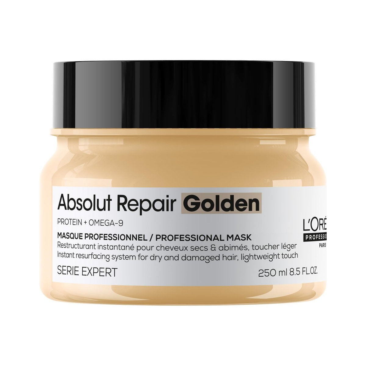L'Oréal Professionnel Paris Absolut Repair Golden Mask - Intense Repair & Shine for Fine to Medium, Dry, Damaged Hair - 8.5 Fl Oz Avelisse