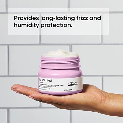 L'Oréal Professionnel Paris Liss Unlimited Mask - Frizz Control & Humidity Protection with Prokeratin, 8.5 Fl Oz Avelisse
