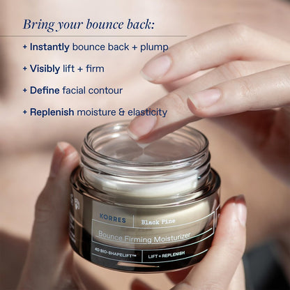 KORRES Black Pine Bounce Firming Moisturizer – Plumping & Hydrating Face Cream with Black Pine Extract, Vegan & Silicone Free Anti-Aging Skincare, Made in Greece, 1.35 Fl Oz Avelisse