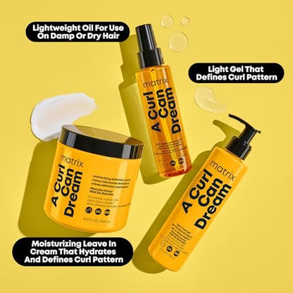 Matrix A Curl Can Dream Light-Weight Hair and Scalp Oil for Curly & Coily Hair - Controls Frizz, With Manuka Honey Extract, Silicone-Free, 4.4 Fl Oz Avelisse