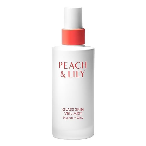 Peach & Lily Glass Skin Veil Mist - Hydrating Facial Mist with Cucumber Water, Lotus, Peach & Reishi Mushroom for Natural Glow - Vegan & Cruelty Free Korean Beauty (3.38 oz) Avelisse