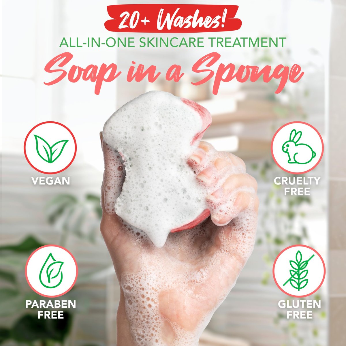 Spongeables Pedi Scrub Foot Exfoliating Sponge - Watermelon Scent - 3 Count - görsel 5