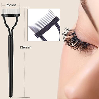 KINGMAS 9-Piece Eyebrow Trimmer Kit - Face Razors, Facial Trimmer, Eyelash Comb, Grooming Scissors, and Tweezers for Women