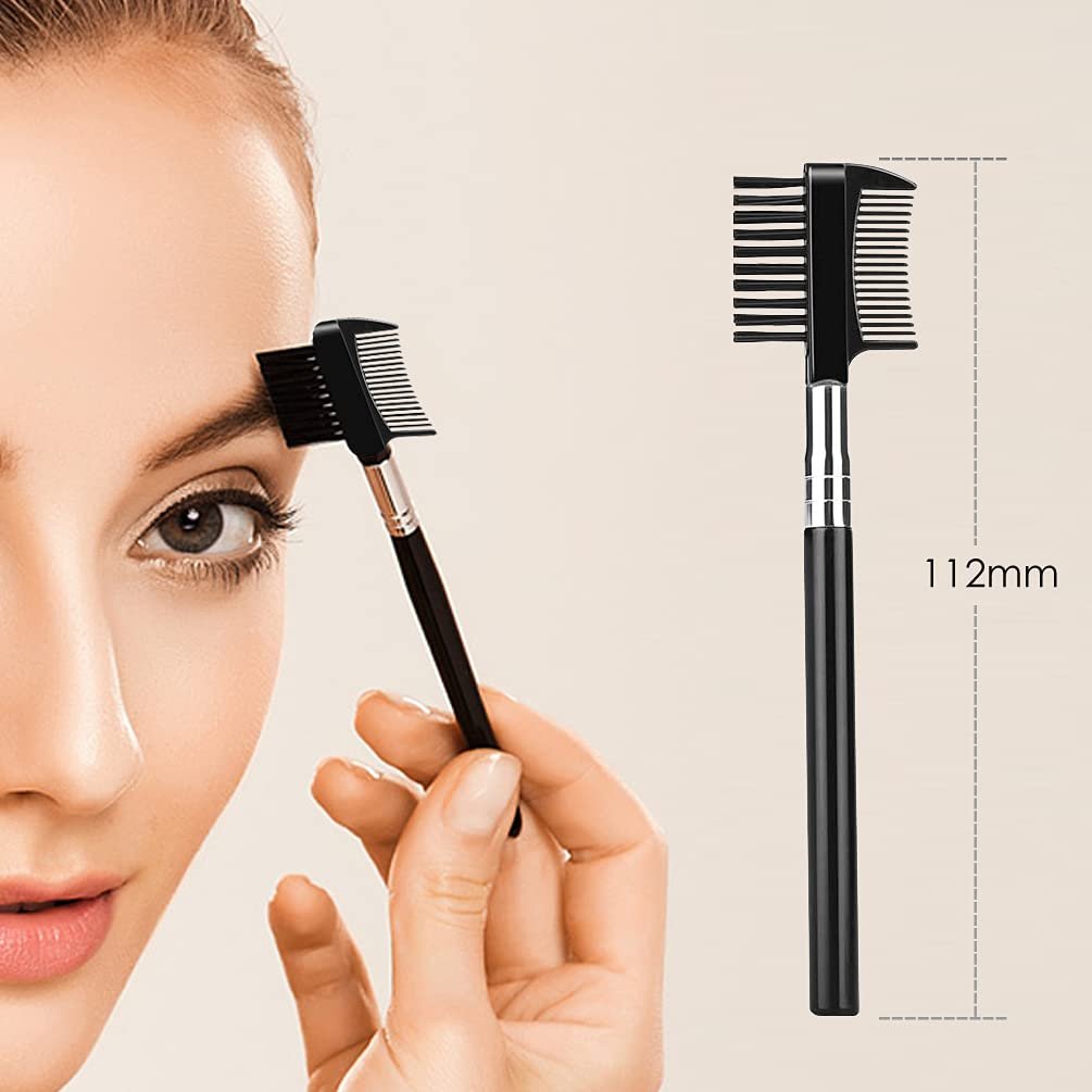 KINGMAS 9-Piece Eyebrow Trimmer Kit - Face Razors, Facial Trimmer, Eyelash Comb, Grooming Scissors, and Tweezers for Women - görsel 11