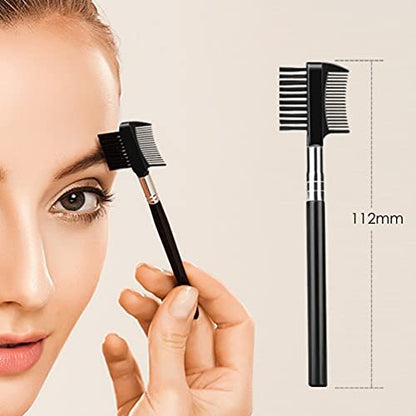 KINGMAS 9-Piece Eyebrow Trimmer Kit - Face Razors, Facial Trimmer, Eyelash Comb, Grooming Scissors, and Tweezers for Women