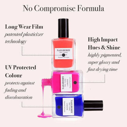 Nailberry Clean Bi-Phase Nail Color Remover – Acetone-Free, Nourishing, Vegan & Halal Polish Remover (100 ml)