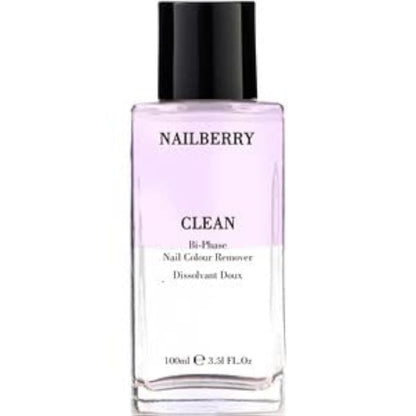 Nailberry Clean Bi-Phase Nail Color Remover – Acetone-Free, Nourishing, Vegan & Halal Polish Remover (100 ml)