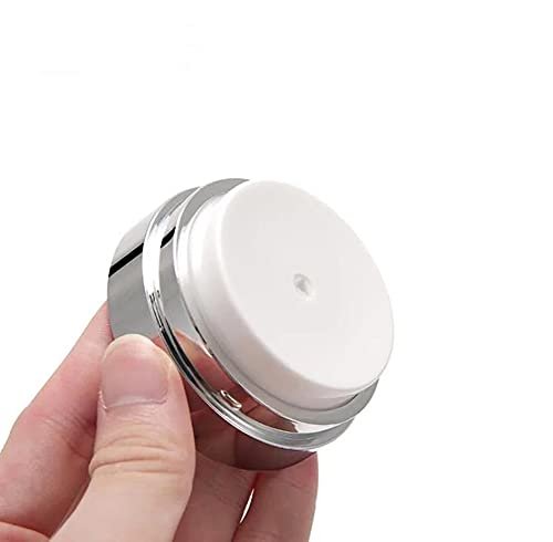 Furnido Refillable Airless Pump Jars - 1 oz Empty Acrylic Cosmetic Containers for Thick Moisturizer & Skincare Cream, 2 Pack, White - görsel 7