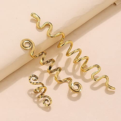 FRDTLUTHW 18-Piece Gold Loc Hair Jewelry Set - Metal Hair Clips & Dreadlock Beads for Women (Multiple Styles) - görsel 6