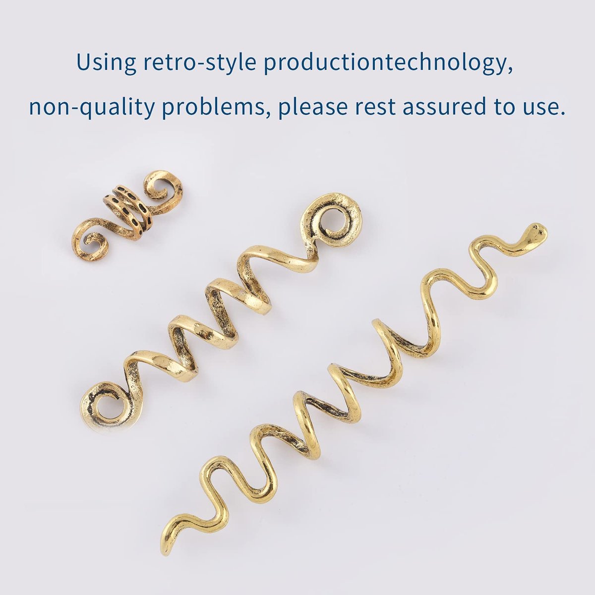 FRDTLUTHW 18-Piece Gold Loc Hair Jewelry Set - Metal Hair Clips & Dreadlock Beads for Women (Multiple Styles) - görsel 13