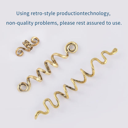 FRDTLUTHW 18-Piece Gold Loc Hair Jewelry Set - Metal Hair Clips & Dreadlock Beads for Women (Multiple Styles)