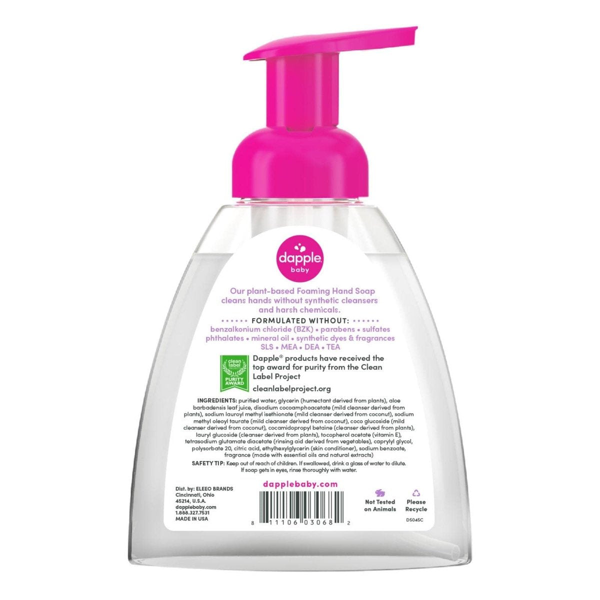 Dapple Foaming Hand Soap, Gentle Hand Wash Baby Soap, Hypoallergenic for Sensitive Skin, Powered by Plants, Lavender, 13 Fl Oz - görsel 3