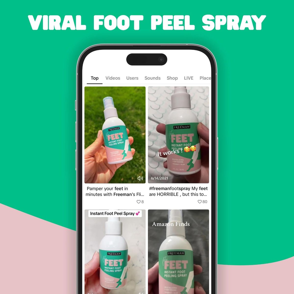 Freeman Flirty Feet Instant Foot Peeling Spray – Exfoliating Foot Mask for Smooth, Moisturized Heels – Vegan & Cruelty-Free – 4 fl oz - görsel 3