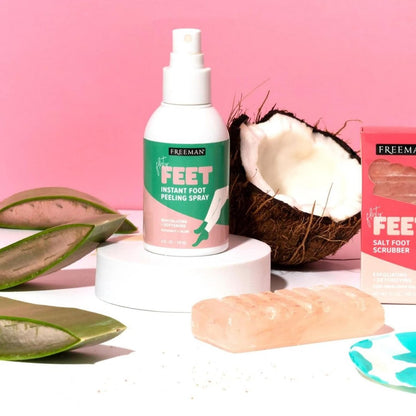 Freeman Flirty Feet Instant Foot Peeling Spray – Exfoliating Foot Mask for Smooth, Moisturized Heels – Vegan & Cruelty-Free – 4 fl oz