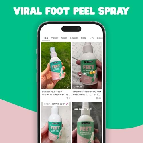Freeman Flirty Feet Instant Foot Peeling Spray – Exfoliating Foot Mask for Smooth, Moisturized Heels – Vegan & Cruelty-Free – 4 fl oz - görsel 4