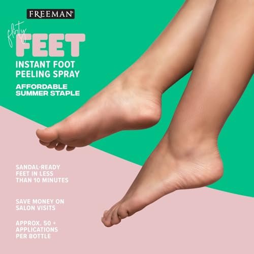 Freeman Flirty Feet Instant Foot Peeling Spray – Exfoliating Foot Mask for Smooth, Moisturized Heels – Vegan & Cruelty-Free – 4 fl oz - görsel 10