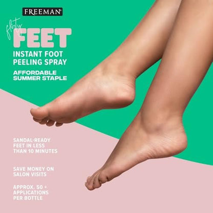 Freeman Flirty Feet Instant Foot Peeling Spray – Exfoliating Foot Mask for Smooth, Moisturized Heels – Vegan & Cruelty-Free – 4 fl oz
