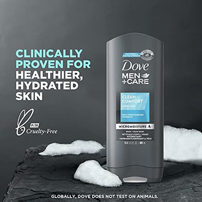 Dove Men+Care Hair & Skin Care Regimen Set: Body Wash, 2-in-1 Shampoo & Conditioner, Clinical Deodorant – Clean Comfort & Fresh & Clean, 3-Pack Avelisse