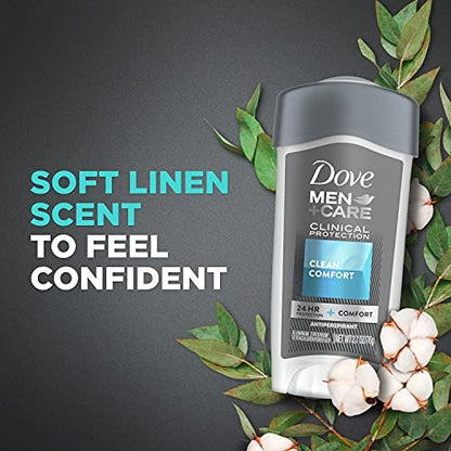 Dove Men+Care Hair & Skin Care Regimen Set: Body Wash, 2-in-1 Shampoo & Conditioner, Clinical Deodorant – Clean Comfort & Fresh & Clean, 3-Pack Avelisse
