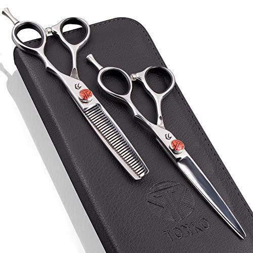 Katana Classic Professional 6.5" Shear Set by Tokko Shears – Premium 440C Japanese Steel Hair Cutting & Thinning Scissors for Barbers and Salon Professionals Avelisse