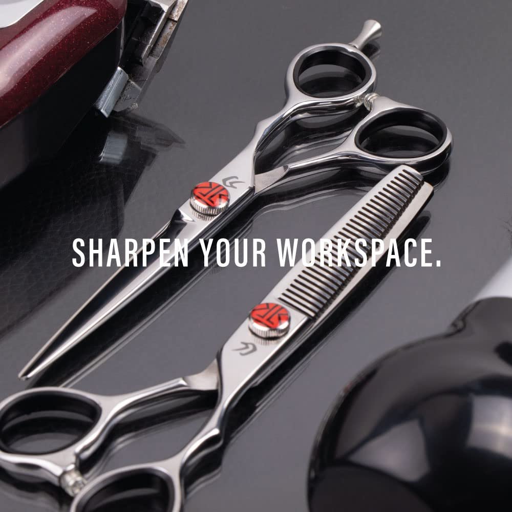 Katana Classic Professional 6.5" Shear Set by Tokko Shears – Premium 440C Japanese Steel Hair Cutting & Thinning Scissors for Barbers and Salon Professionals Avelisse