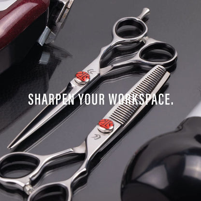 Katana Classic Professional 6.5" Shear Set by Tokko Shears – Premium 440C Japanese Steel Hair Cutting & Thinning Scissors for Barbers and Salon Professionals Avelisse