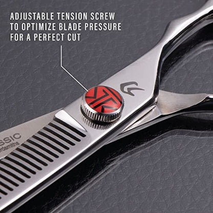 Katana Classic Professional 6.5" Shear Set by Tokko Shears – Premium 440C Japanese Steel Hair Cutting & Thinning Scissors for Barbers and Salon Professionals Avelisse