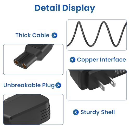 15V Charger Cord Compatible with Philips Norelco HQ8505, 3000, 5000, 6000, 7000, 9000 Series Shavers & Trimmers - görsel 10