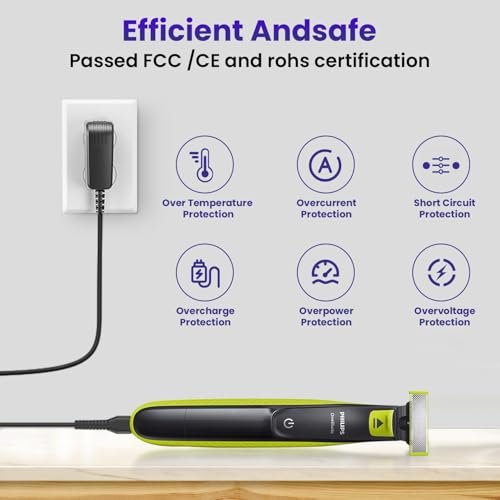 4.3V Charger for Philips Norelco OneBlade Old Model - Replacement Power Cord for QP2520, QP2521, QP2522, QP2515, MG5700, MG3740, MG3720, QG3330 - görsel 16