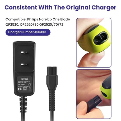 4.3V Charger for Philips Norelco OneBlade Old Model - Replacement Power Cord for QP2520, QP2521, QP2522, QP2515, MG5700, MG3740, MG3720, QG3330