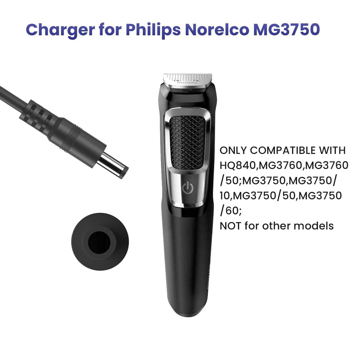 8V Power Cord Replacement for Philips Norelco Multigroom Series 3000 | XXSZHY - görsel 11