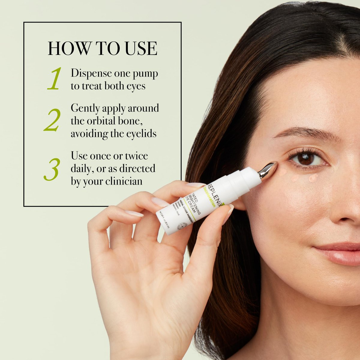 Replenix Anti-Aging Tinted Brightening Eye Cream – Medical Grade Hyaluronic Acid, Helps Blur Dark Circles, Fine Lines & Hyperpigmentation, 0.29 Fl Oz Avelisse