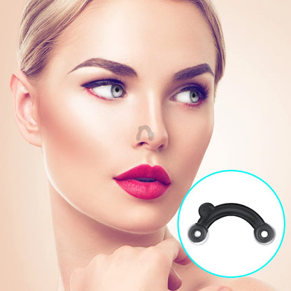 Spnico 6 Pairs Nose Up Lifting Shaping Clip Beauty Tool - Invisible Nose Shaper Inserts for Women Men, Black