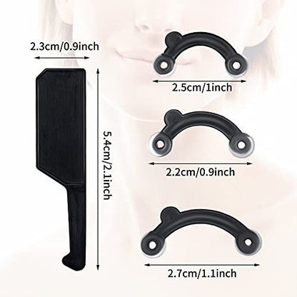 Spnico 6 Pairs Nose Up Lifting Shaping Clip Beauty Tool - Invisible Nose Shaper Inserts for Women Men, Black